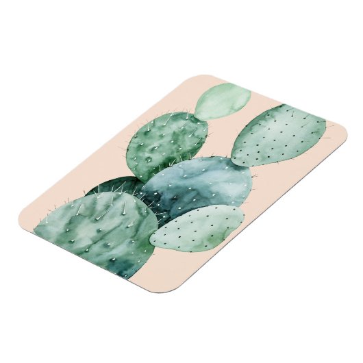 Cactus op koraal magneet (Linkerzijde)