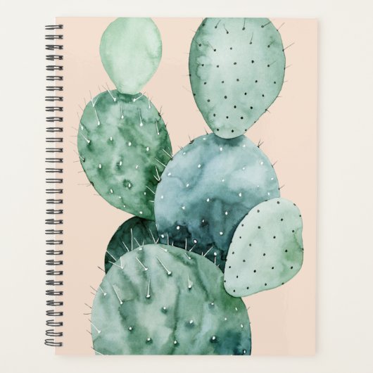 Cactus op koraal planner (Voorkant)