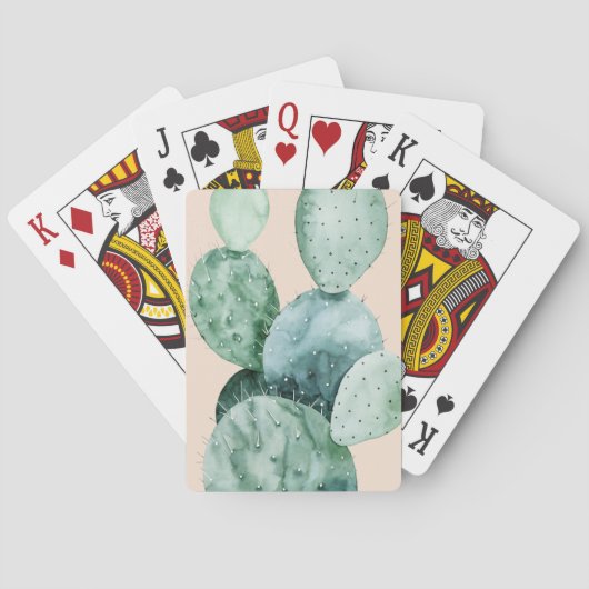 Cactus op koraal pokerkaarten (Achterkant)