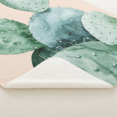 Cactus op koraal sherpa deken (3/4)