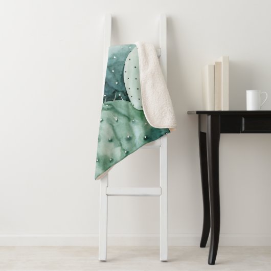 Cactus op koraal sherpa deken (In situ)