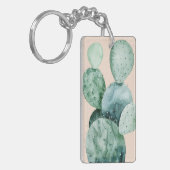 Cactus op koraal sleutelhanger (Voorkant Links)