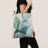 Cactus op koraal tote bag (Dichtbij)