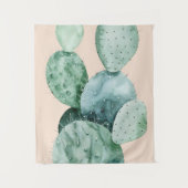 Cactus op koraal wandkleed (Voorkant)