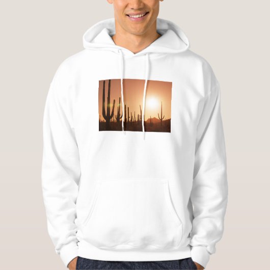 Cactus op woestijn hoodie (Voorkant)
