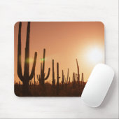 Cactus op woestijn muismat (Met muis)
