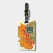 Cactus Oranje bloesems Bagagelabel (Voorkant verticaal)