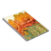Cactus Oranje bloesems Notitieboek (Rechterzijde)