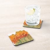 Cactus Oranje bloesems Onderzetter (Rechterzijde)