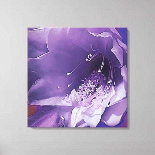 Cactus Orchid Indigo Touch Canvas Afdruk (Voorkant)