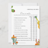 Cactus Over of onder vrijgezellenfeest spel Kaart (Voorkant)