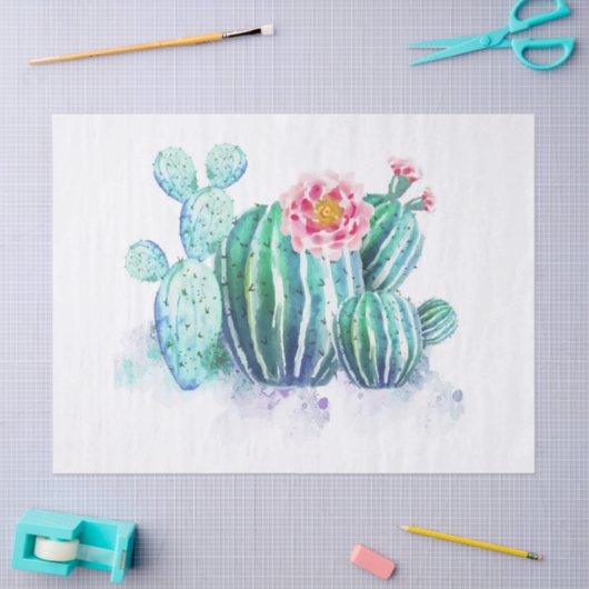 Cactus Painted Tissuepapier (Craft)