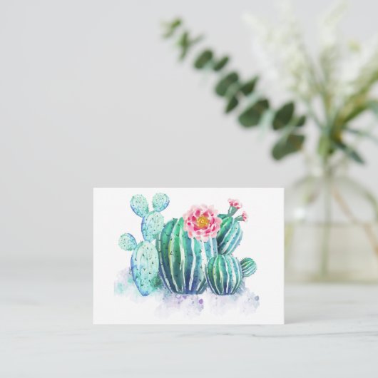 Cactus Painted Visitekaartje (Staand voorkant)
