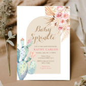 Cactus pampasgras en Boho Baby Sprinkle Kaart