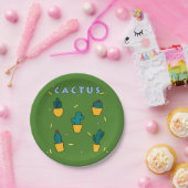 Cactus Papieren Bordje (Feest)