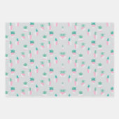 Cactus Pastel Succulent Plant Abstract Inpakpapier Vel (Voorkant 3)