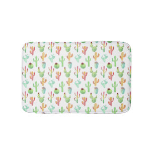 Cactus Pastel Waterverf Patroon Badmat