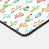 Cactus Pastel Waterverf Patroon Bureaumat (Hoek)