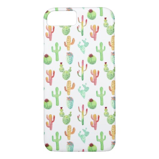 Cactus Pastel Waterverf Patroon Case-Mate iPhone Case (Achterkant)