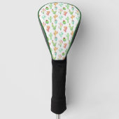 Cactus Pastel Waterverf Patroon Golfheadcover (Voorkant)