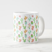 Cactus Pastel Waterverf Patroon Grote Koffiekop (Voorkant rechts)