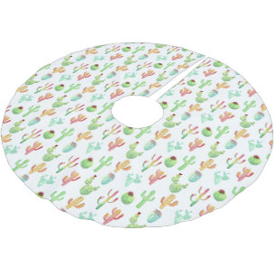 Cactus Pastel Waterverf Patroon Kerstboom Rok