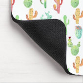 Cactus Pastel Waterverf Patroon Muismat (Hoek)