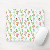 Cactus Pastel Waterverf Patroon Muismat (Met muis)