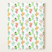 Cactus Pastel Waterverf Patroon Planner (Achterkant)
