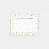 Cactus Pastel Waterverf Patroon Post-it® Notes (Voorkant)