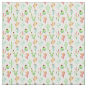 Cactus Pastel Waterverf Patroon Stof (Swatch)