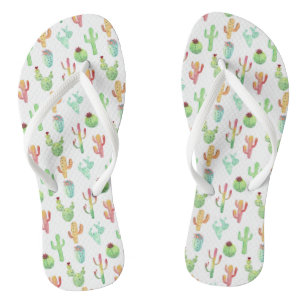Cactus Pastel Waterverf Patroon Teenslippers
