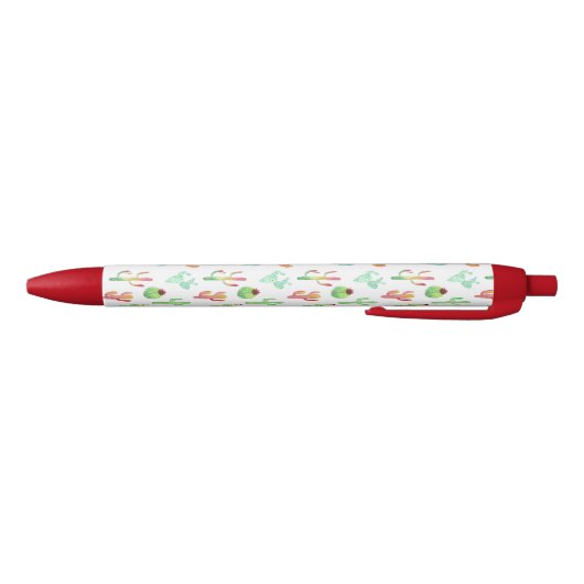Cactus Pastel Waterverf Patroon Zwarte Inkt Pen (Bodem)
