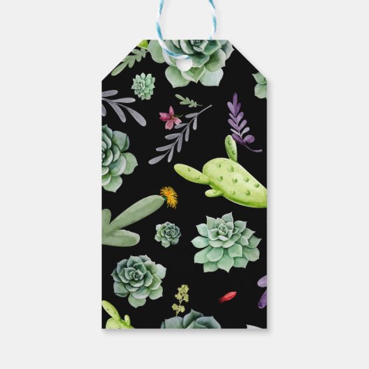 Cactus Patroon 2 Cadeaulabel (Achterkant)