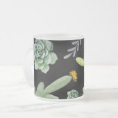 Cactus Patroon 2 Matglas Koffiemok (Voorkant links)