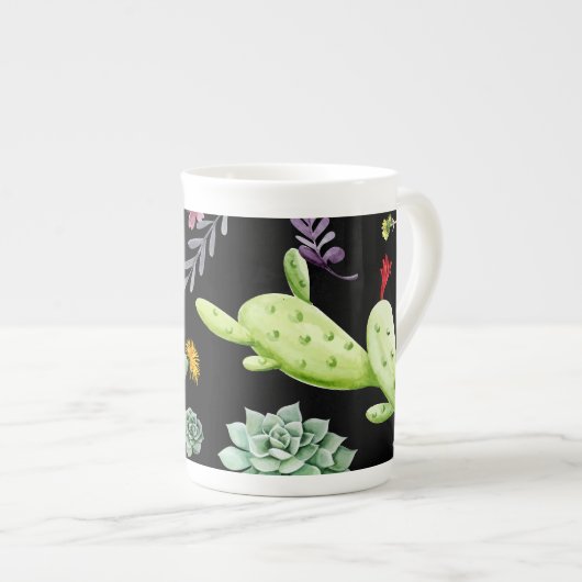 Cactus Patroon 2 Porselein Kop (Voorkant rechts)
