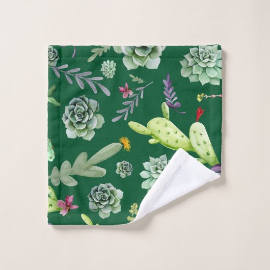 Cactus Patroon 3 Bad Handdoek (Wasdoekje)