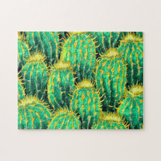 Cactus Patroon 3 Gemakkelijk Brein Art Puzzel Foto Legpuzzel