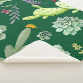 Cactus Patroon 3 Sherpa Deken (3/4)