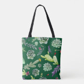 Cactus Patroon 3 Tote Bag (Achterkant)