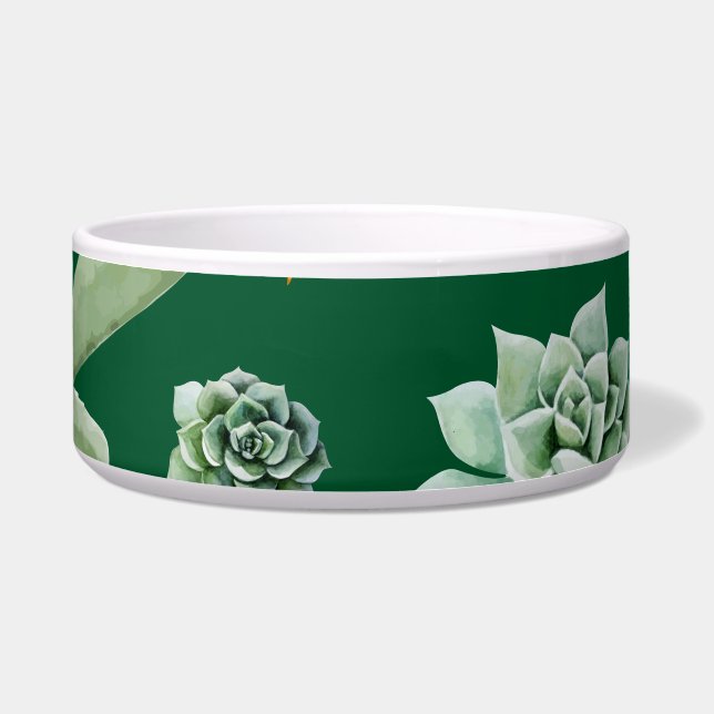 Cactus Patroon 3 Voerbakje (Voorkant)
