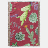 Cactus Patroon 4 Deken (Voorkant Verticaal)