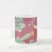 Cactus Patroon 4 Matglas Koffiemok (Voorkant links)