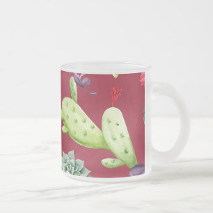 Cactus Patroon 4 Matglas Koffiemok