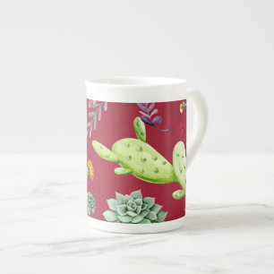 Cactus Patroon 4 Porselein Kop