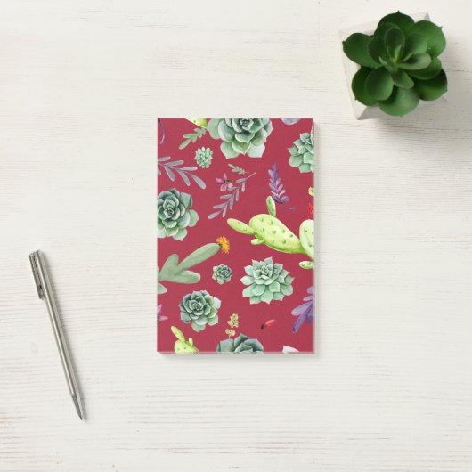 Cactus Patroon 4 Post-it® Notes (Kantoor)