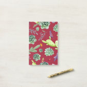 Cactus Patroon 4 Post-it® Notes (Op bureau)