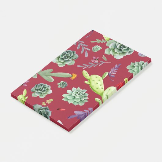Cactus Patroon 4 Post-it® Notes (Schuin)