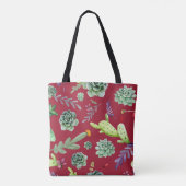 Cactus Patroon 4 Tote Bag (Achterkant)