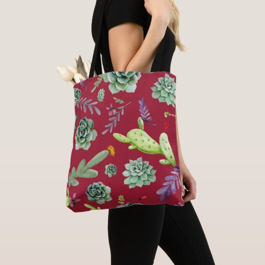 Cactus Patroon 4 Tote Bag (Dichtbij)